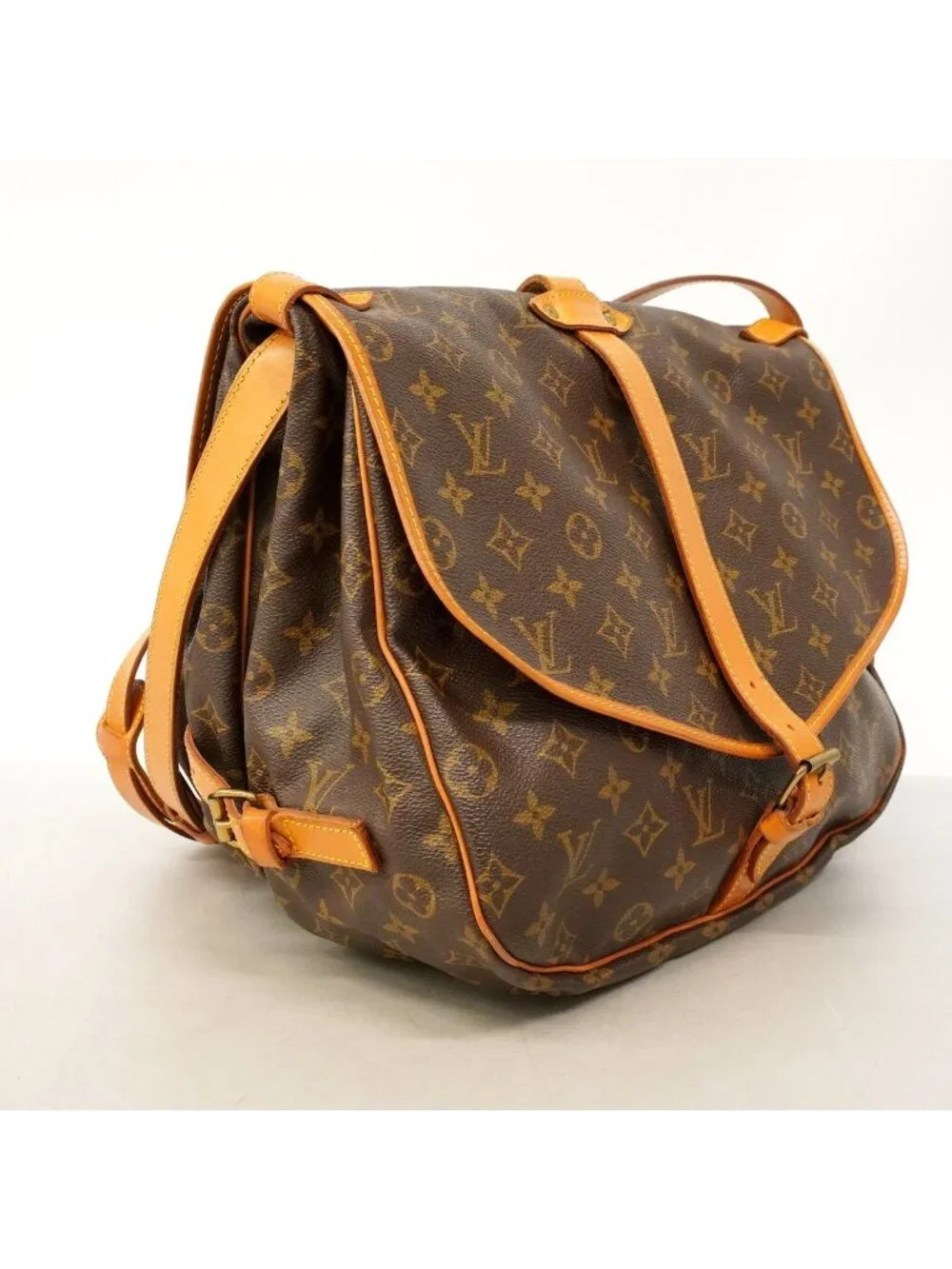 Louis Vuitton Shoulder Bag Monogram Saumur 35 Brown